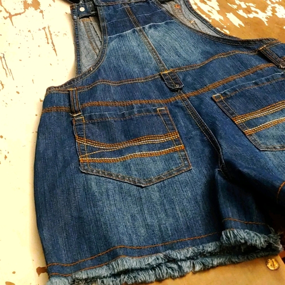 Gypsy Whiskers Heavy On The Pockets Denim Overall - Picture 3 of 16